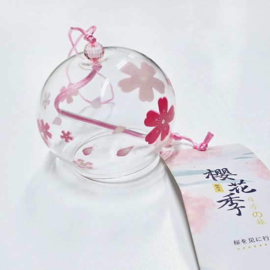 일본 후우링 (벚꽃) 풍경종 유리풍경(WC98F7F)