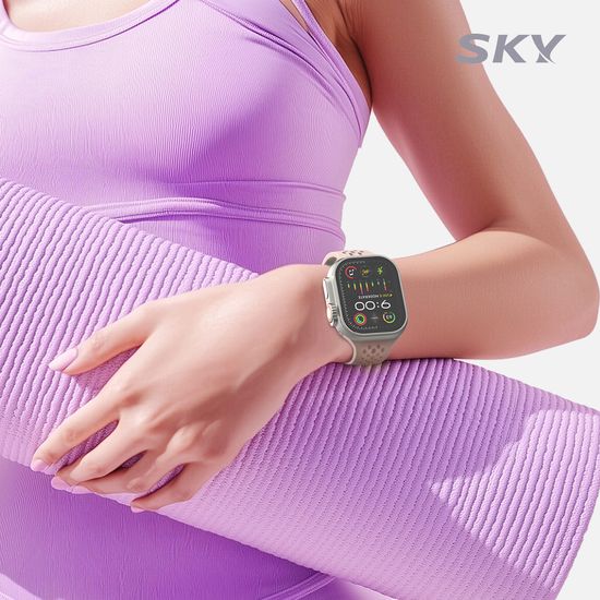 스카이 애플워치 펀칭 실리콘 스트랩 스포츠 밴드