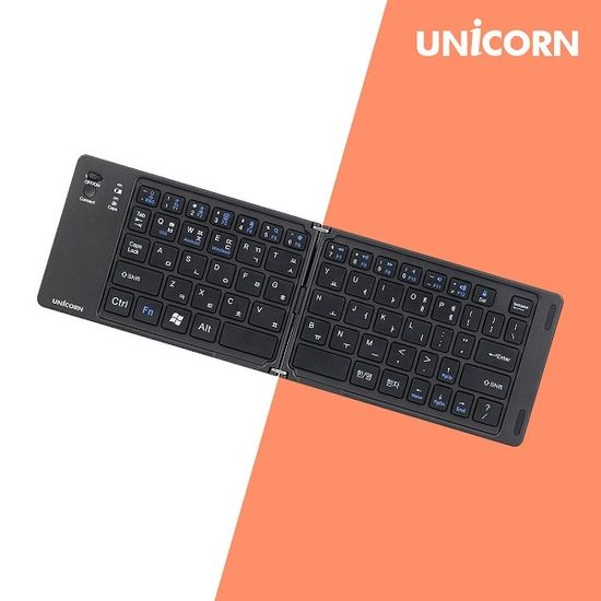 유니콘 무선 접이식 블루투스키보드 휴대용 미니 무선
