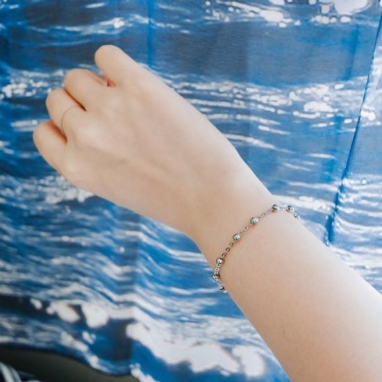 써지컬스틸 미니베어 볼 체인 팔찌 발찌