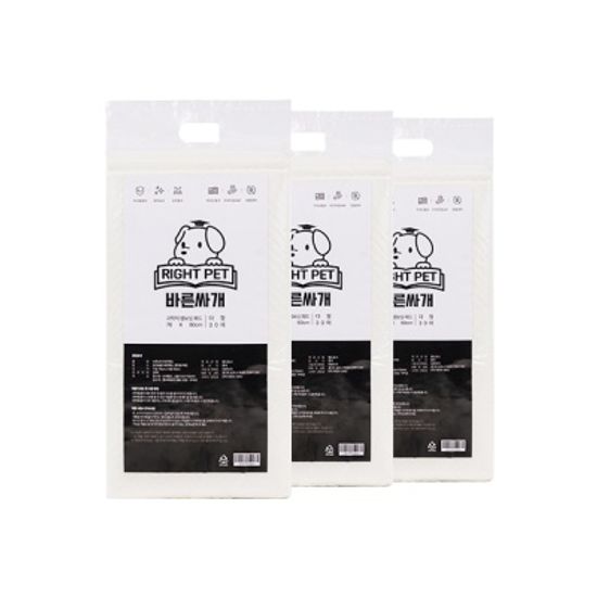 [바른싸개] 애견 강아지 화장실 배변패드 대형 30매