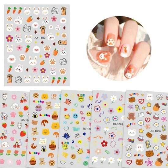 네일아트 귀욤 스마일 꽃 케릭터  WAE99C3