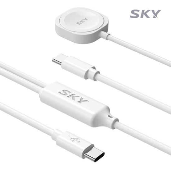 스카이 필 60W PD 2in1 C타입 애플워치 충전기 W24C