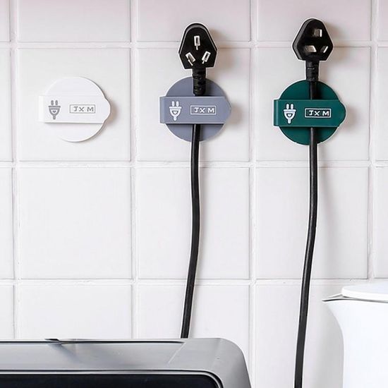 클립형 콘센트걸이 3개 1세트 플러그걸이 전선정리 콘