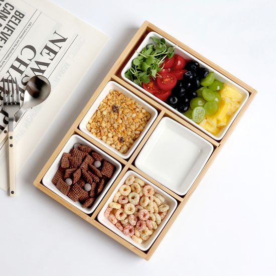 뉴보먼 우드 트레이 나눔접시 플레이트 세트 E타입