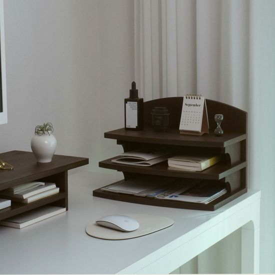 우드 데스크랙 책상 오거나이저 서류함