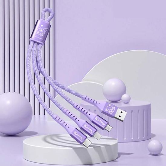 산리오 3in1 usb 케이블 쿠로미(H612543)