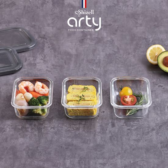 쉬젤 아티 내열용기 직사각 3종세트(소)(400ml*3ea)