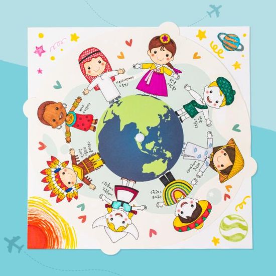 [미술샘] DIY 빙글빙글 세계여러나라친구들