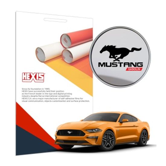 HEXIS 포드 머스탱 주유구 데칼 스티커 가솔린 2장