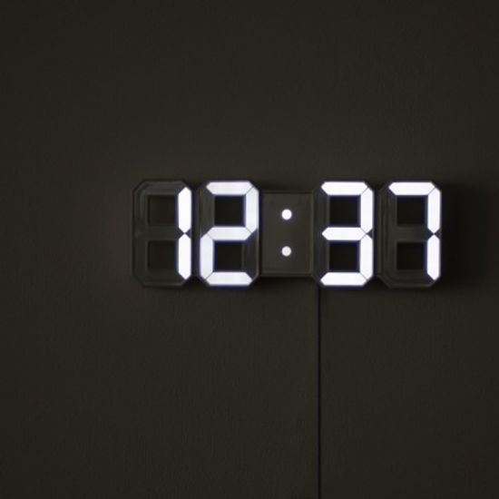 무소음 디지털 3D LED 벽시계 알람 탁상시계 LLC-P03D