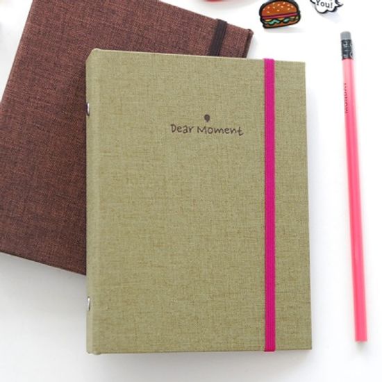 쁘띠로그 바인딩 다이어리 (A6 만년형) - 카키