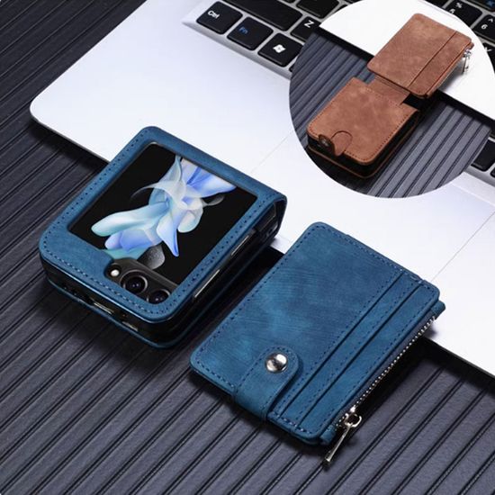 갤럭시 Z플립 6 5 4 3 가죽 분리형 카드 지갑 케이스