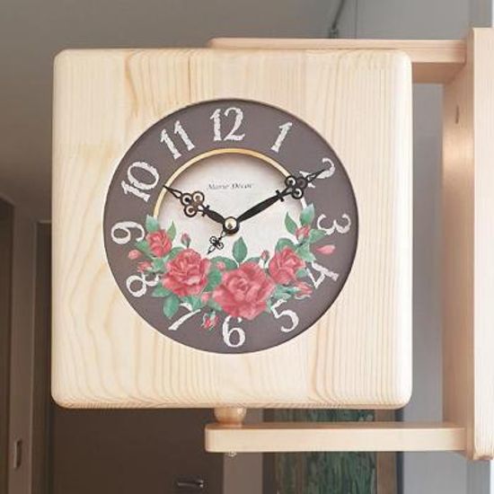 쏘모던 인테리어 삼면벽시계 내추럴