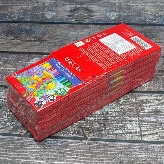 파버카스텔 미니 지관 12색 수채색연필 114412 1개