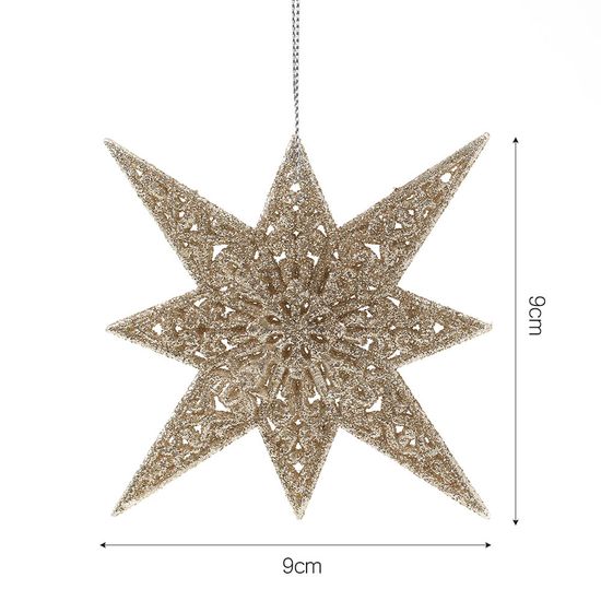 [도토로]샴페인골드 트리 오너먼트 4p세트(샤인별)