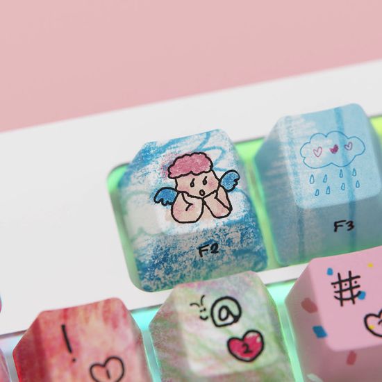 네모진 유선 LED 기계식 키보드 시이닷 X 네모진