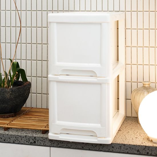 모던 틈새 슬림 서랍장 2단 (바퀴별매) 옷 수납장