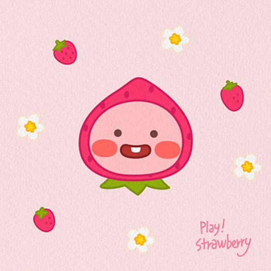 카카오프렌즈 딸기리틀어피치 그림그리기 캔버스25x25