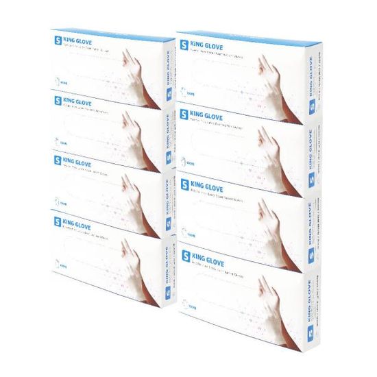 킹글러브 라텍스장갑 S 800매 주방장갑 미용장갑