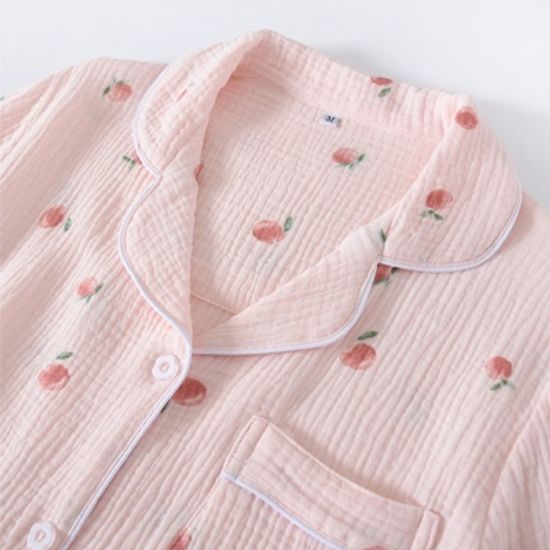 부드러운 요루면 미니 복숭아 봄 가을 데일리 잠옷