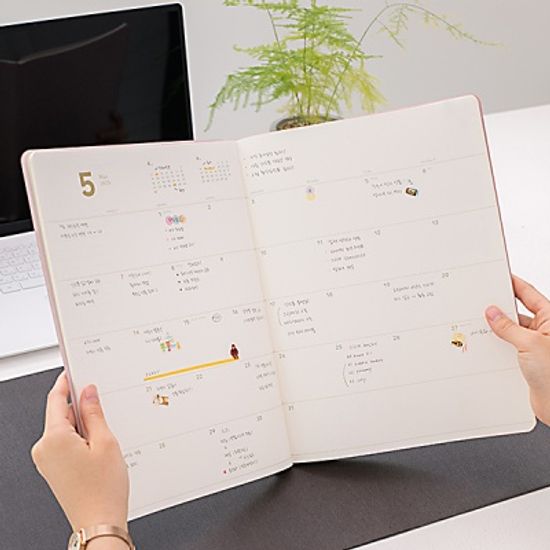 바이풀디자인 생각보관함 슬림 A4 주간 2023