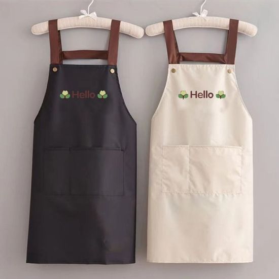 헬로 방수 앞치마 홈 베이킹 주방 요리 앞치마