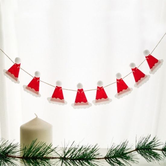 크리스마스 산타모자 가랜드