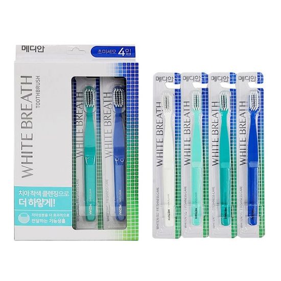 메디안 화이트 브레쓰 칫솔4입/  WB2491A
