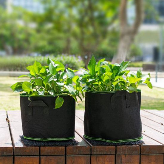 화분 가정용부직포화분 베란다 텃밭 대형 부직포 세트 (30x25cm) 블랙+그린(WED83EF)