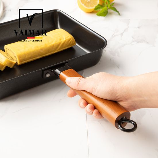 [바이마르] 블랙빈 스텐 직사각 후라이팬 29cm