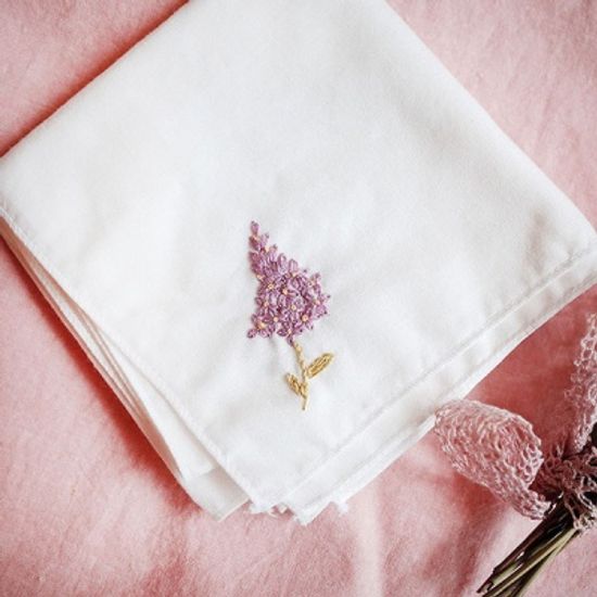 5월 탄생화 라일락 자수손수건 만들기 DIY KIT