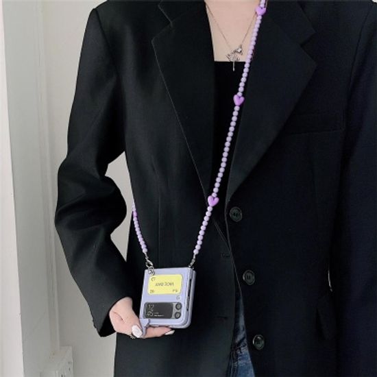 갤럭시 z플립4 z플립3 핸드폰 목걸이 스트랩 케이스