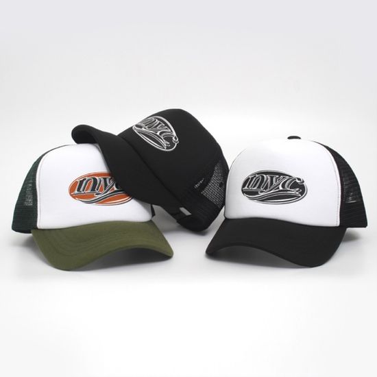 [디꾸보]서클 NYC 배색 메쉬 볼캡 모자 ET941