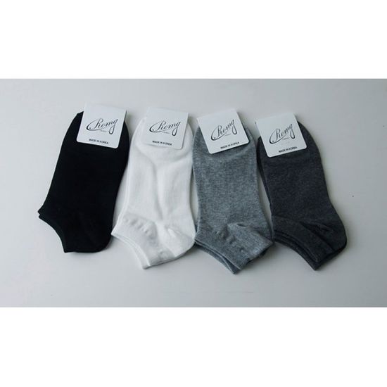 남성 국내산 코마사면 무지 기본 발목 양말 5켤레[WBD