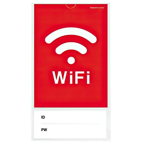 벽부착 와이파이 WiFi 안내판 부착용 표지판 이름표[W