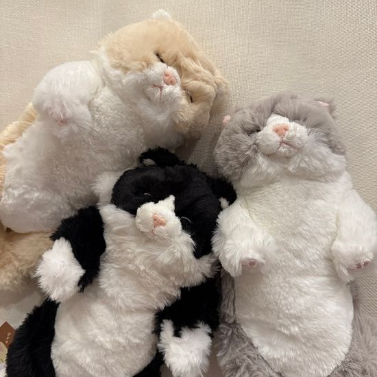 무릎인형 미니 잠자는쓰야쓰야 고양이 턱시도하치와레