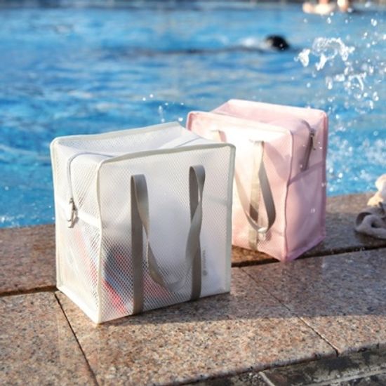 트래블러스_코팅 메쉬 백_큐브 미디움