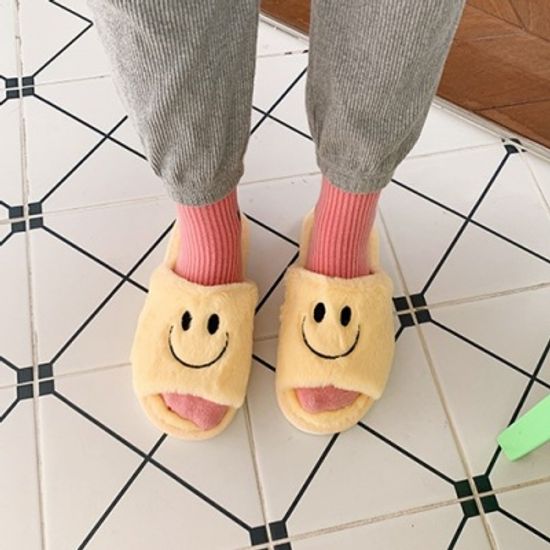 Open Smile Fur Slipper 오픈형)스마일슬리퍼 