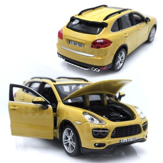 1:24 포르쉐 카이엔 터보 옐로우 미니카 다이캐스트