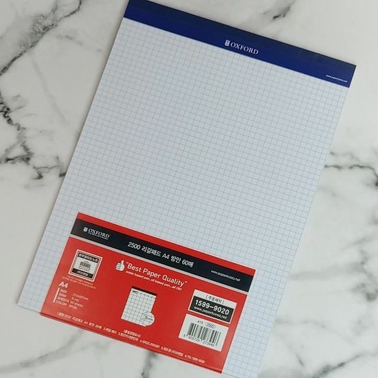 브랜빌 옥스포드 리갈패드-A4 60매 방안 A19 1권