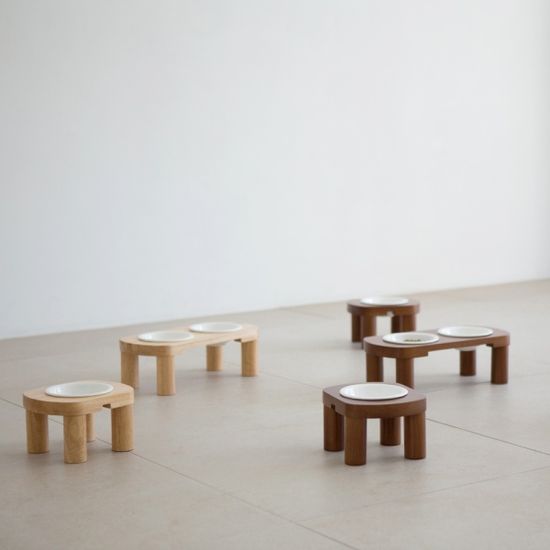 소이 원목 펫테이블/고양이 강아지 밥그릇 1구/2구