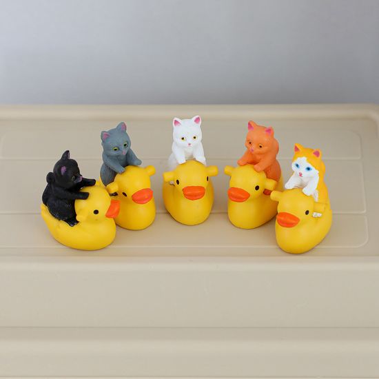 오리 고양이 피규어 5종 세트