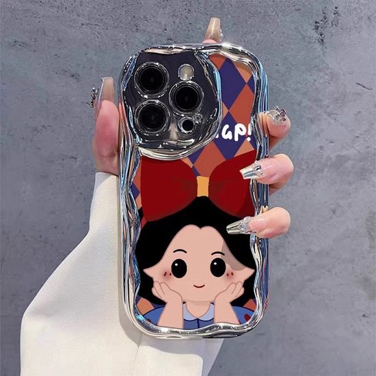 갤럭시 a시리즈 귀여운 동물 캐릭터 미러 물결 케이스