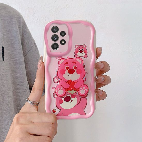 갤럭시 a34 a33 a32 귀여운 캐릭터 거치대 물결케이스