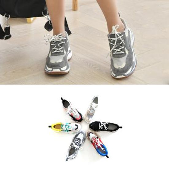 [애슬릿]배색스타일 레이스업 운동화 스니커즈