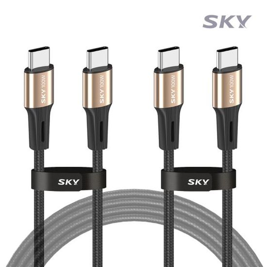 [1+1]스카이 100W PD C to C타입 고속충전 케이블