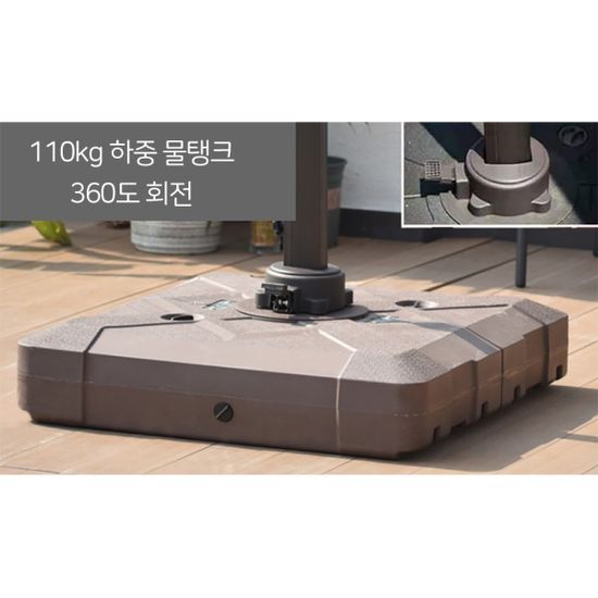 고급형 각도조절 2.5m 대형 파라솔(화이트) 루프탑