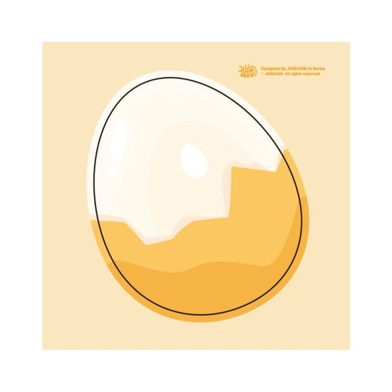 계란탁 모조지 스티커 - 삶은 계란