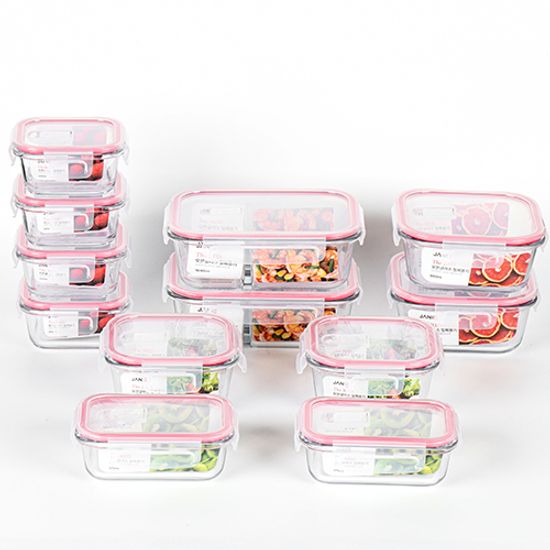 제이니 더레드 오븐글라스 밀폐용기 12종 세트